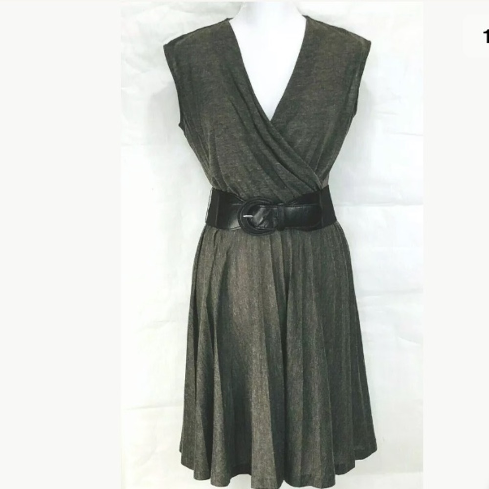 WORTHINGTON Casual Stretch Belted Dress